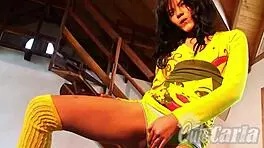 Cute Carla Fingers Her Natural Small Tits