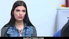 Creepy Security Officer Approaches Hot Teen