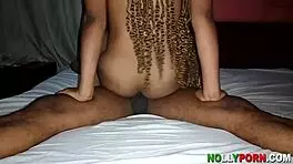 Sexy african teen rides Krissyjohs big dick like milf, oops