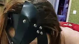 Stepdaughter deepthroats cock in cowgirl and swallows cum!