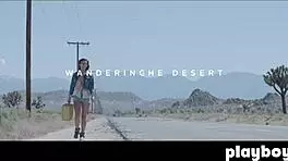 perfect brunette exposes boobs outdoor