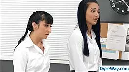 Interrupted By Teacher During Lesbian Pussy Licking In Classroom