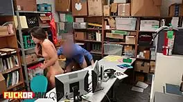 Brunette Teen 18+ Caught Shoplifting Gets Nailed