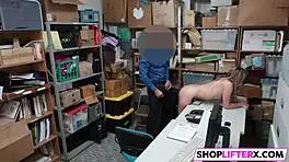 Helpless shoplifter gets punished!