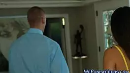 BDSM Teen 18+ Slurps Jizz with Raw Hunger!