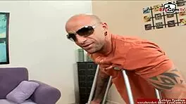 Blonde teen 18+ with big natural tits bangs a random stranger