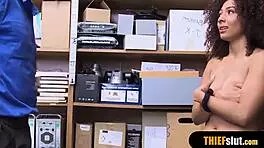 Sporty Ebony Shoplifter Teen 18+ Chick Gets Rough Fucked After Caught