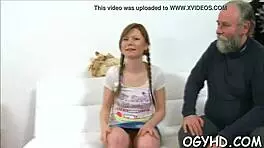 A kinky young cutie enjoys an old boner.