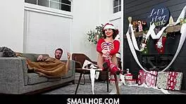 Smallhoe Tiny 18+ Teen 18+ Unwraps Christmas Surprise