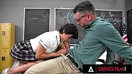 Hot Teen Student Nicole Aria Faces Rough Lesson From Teacher