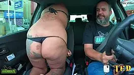 A Morena Patricia Limah Tira Tudo e Mostra a Bunda Gigante Que Ela Tem na Carona do Ted 89