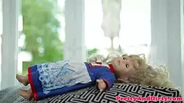 Doll obsessed babe invites brunette for oral pleasure