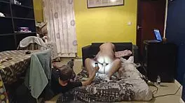 Sexigrajka Cuckold Creampied by Old Stranger in Garage