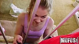 Chloe Couture, teen with natural tits, gets hardcore action on Mofos patrol