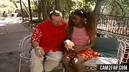 Black Teen 18+ Fucks Outdoor in Hardcore Action Scene