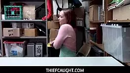 yo, thief april reid caught at work, fucks instead of bail 😈