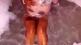 Horny Girl Toys Big Natural Tits to Wet Orgasm