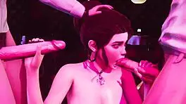 a student gets fucked by two cocks in a club