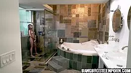 Father-in-law catches step daughter masturbating three times, leading to hardcore sex