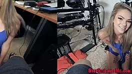 Small teen stepsis sucks big cock in pov 😏