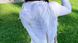 Petite angel Asian teen Avery Black gets fucked on social media story in public.