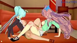 kanade and maria have intense lesbian play in symphogear hentai