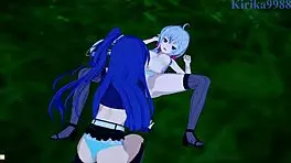 i'm chris yukine and tsubasa doing intense lesbian play with maria eve. hentai fun with big tits.