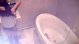 Spying on Stepdaughter Scarlett Toying in Bath on Hidden Cam