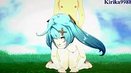 Faruzan Layla And Aether Engage In Exciting Adventures In Genshin Impact Cartoon World