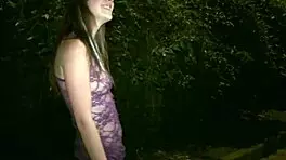 Young Cute Teen Girl Alexis Crystal Heads To Public Dogging Location