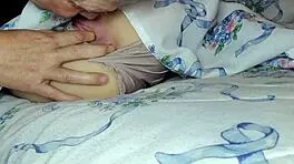 old man licks keke's shaved pussy and ass