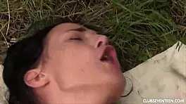 watch chesty teen nicole get pounded outdoors with blowjob