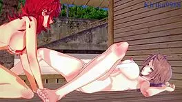 Festenia, Chitose, Sagiri in Intense Lesbian Play!