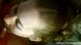 gorgeous girlfriend sucking boyfriend's cock pov