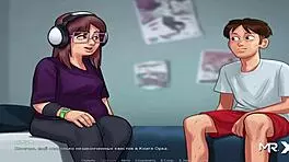 Hey, I'm having sex with this chubby teen in headphones, it's so uncensored and fun.