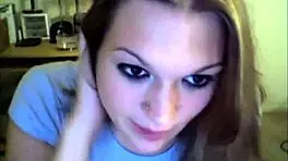 Huge natural tits teen spreads pussy on cam