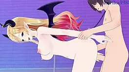 Yuzuki choco and tokoyami towa intense sex - hololive vtuber hentai!