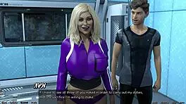 Stranded In Space: Strip Poker With Boobs And Cumshot