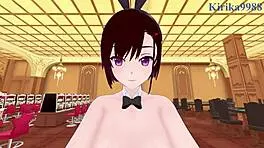 shizuka and beatrix bunny girl creampie in pov hentai 😍