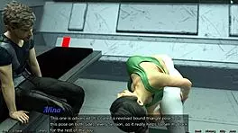 i'm stranded in space and doing hot yoga with this big tits milf, oh boy