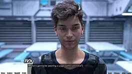 i'm stranded in space and doing hot yoga with this big tits milf, oh boy