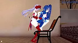 Tsubasa and Maria Intense Lesbian Futanari Sex