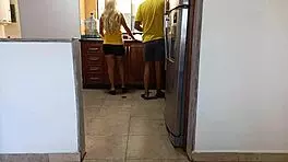 Behind Stepmother's Back, Sex with Her Husband!