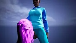 futa teen deepthroats monster cock in bdsm bondage! 😏