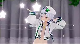 Amane Kanata Undresses Suggestively