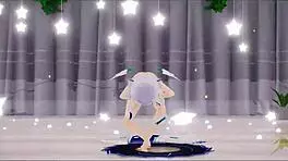 Amane Kanata Undresses Suggestively