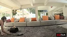 Stepsis uses stepbro's cock to shut him up