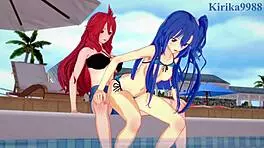 I watch chris yukine and others in intense lesbian futanari sex