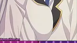 This horny teen is getting her pussy stuffed with a massive cock while playing