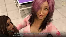 Three Girls Try To Knock John Off His Feet In Homemade Anime Fun